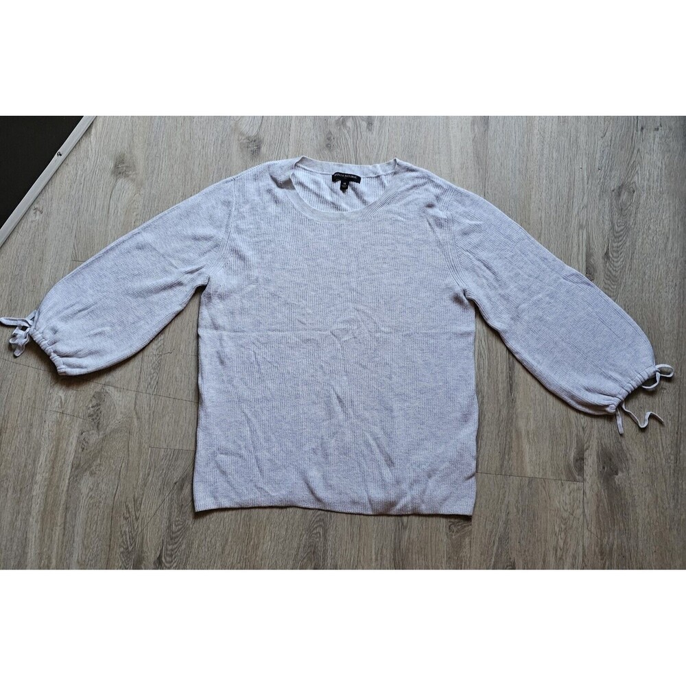 Banana Republic Tie Sleeve Crew Neck Sweater Size Medium - Picture 2 of 7